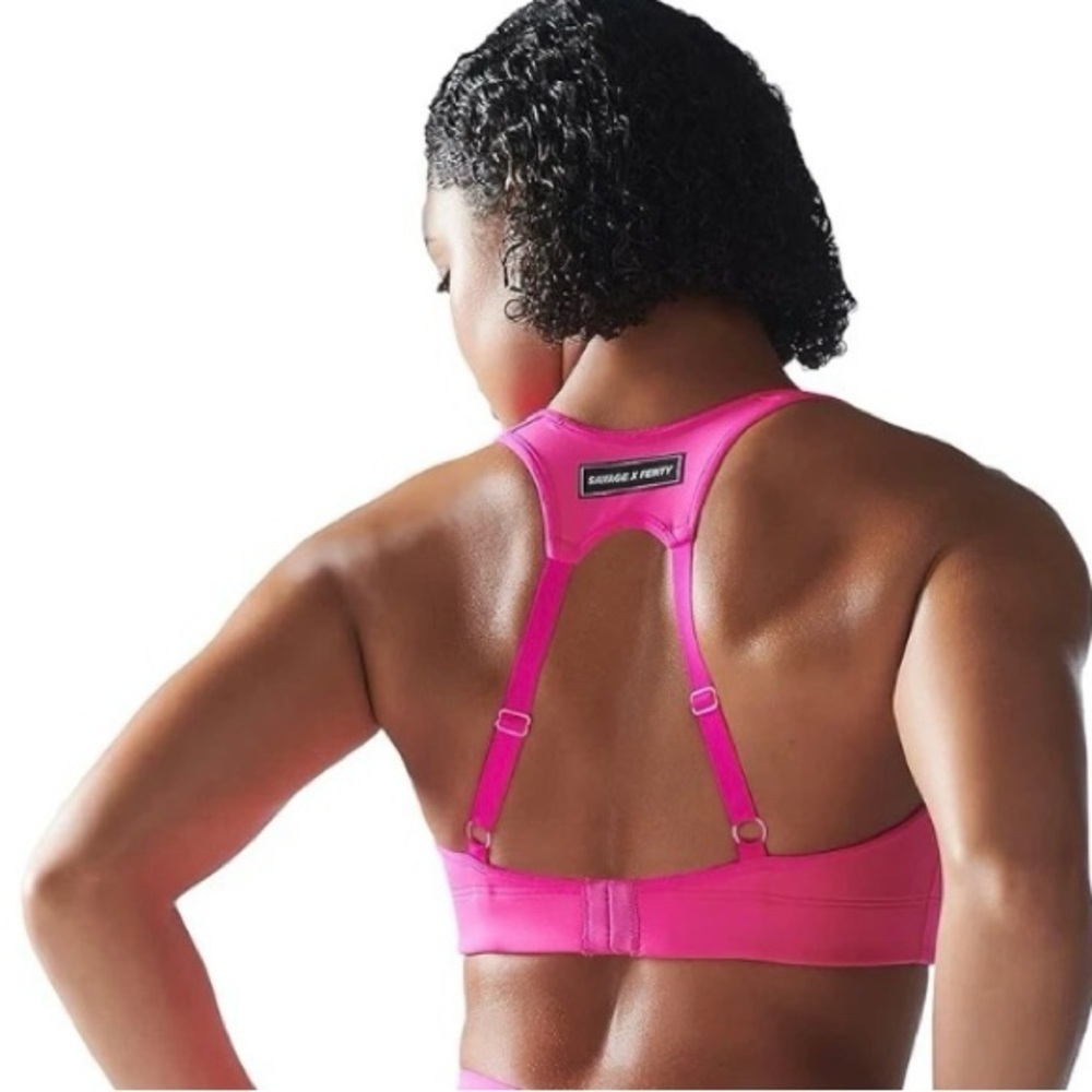 Savage X Fenty Vibrant Pink Sports Bra - Picture 2 of 7